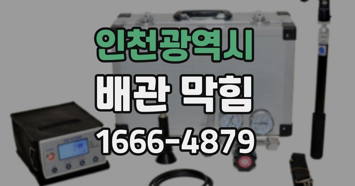 인천광역시 배관 막힘