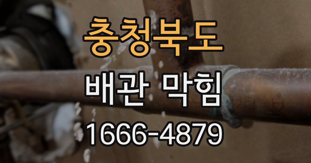 충청북도 배관 막힘