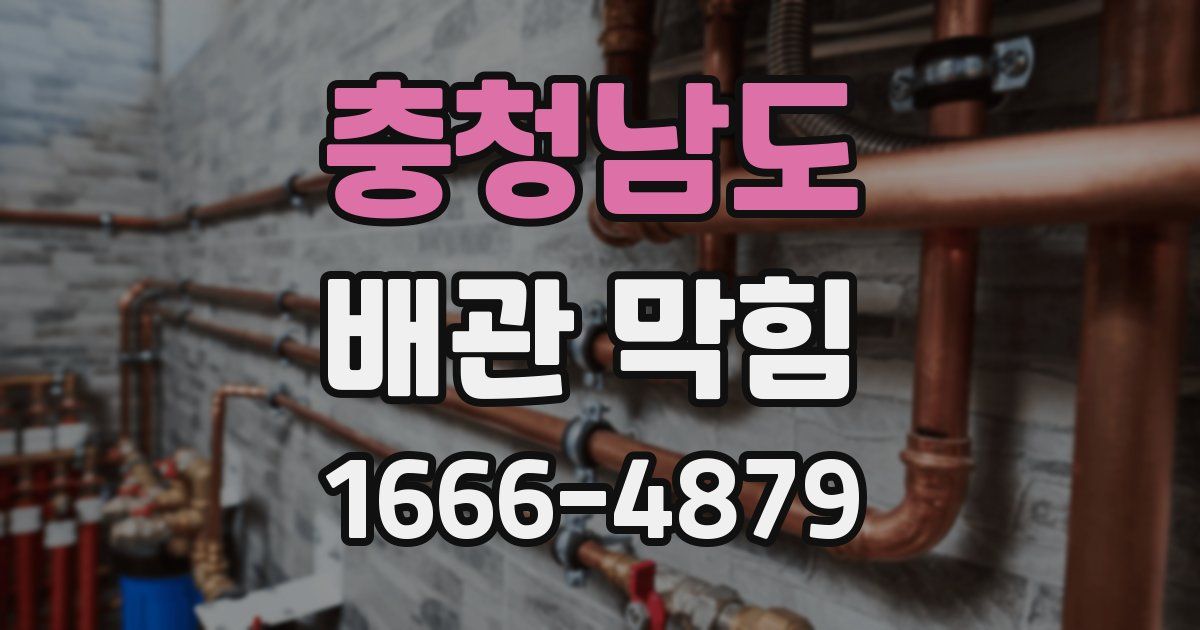 충청남도 배관 막힘