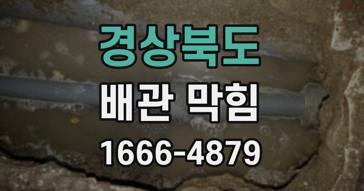 경상북도 배관 막힘