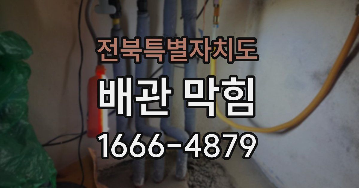 전북특별자치도 배관 막힘