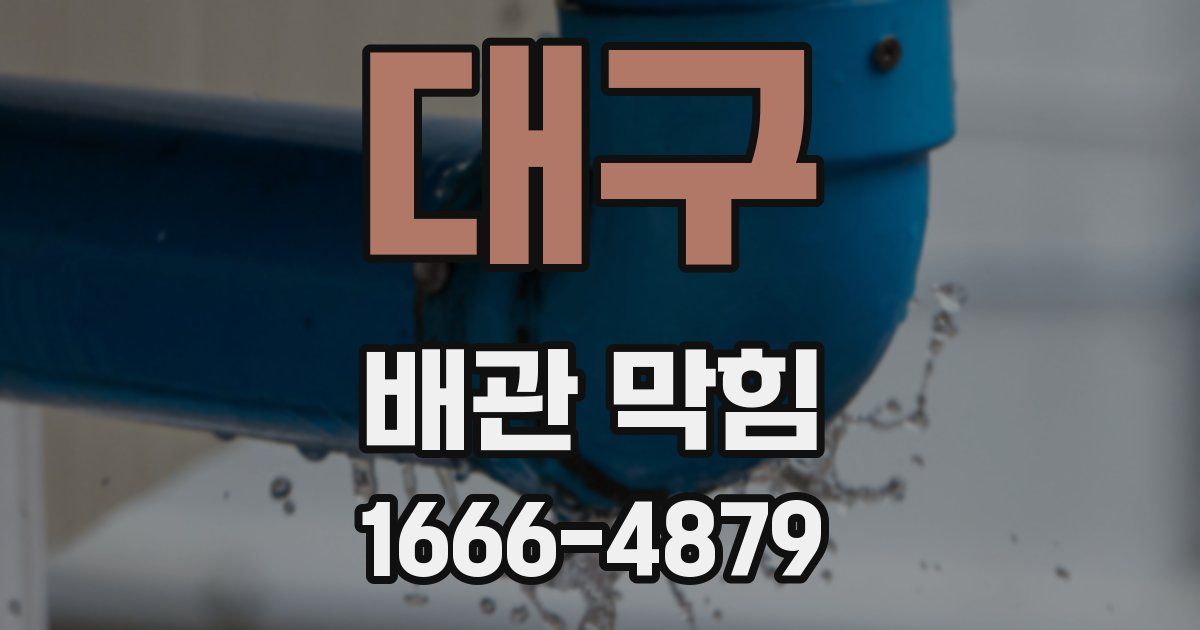 대구 배관 막힘