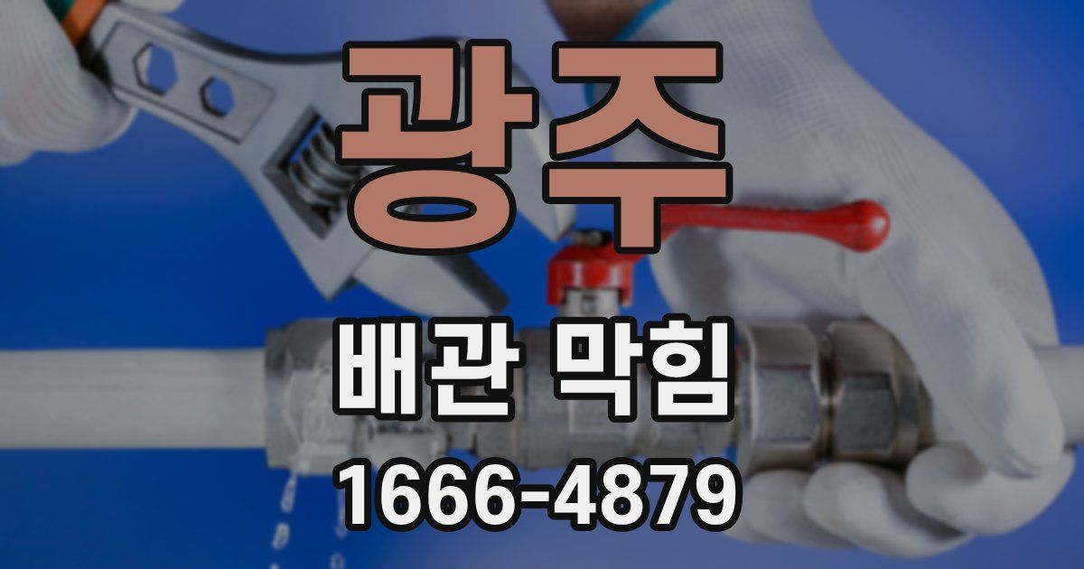 광주 배관 막힘