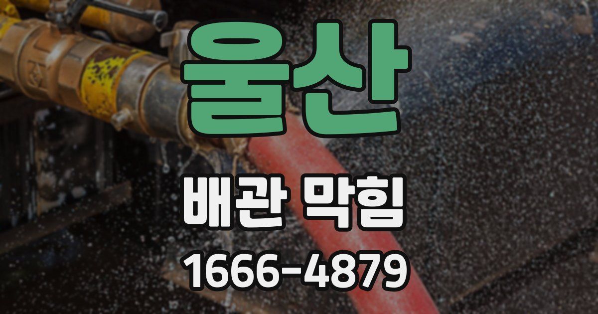 울산 배관 막힘