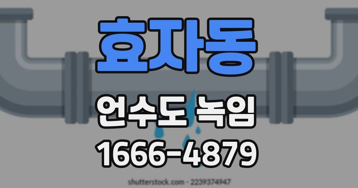 효자동 언수도 녹임