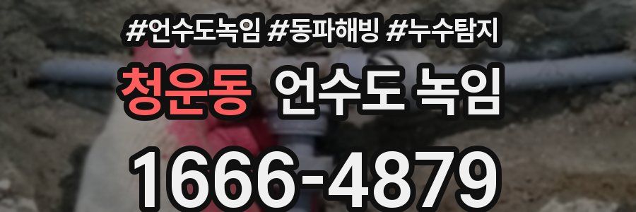 청운동 언수도 녹임