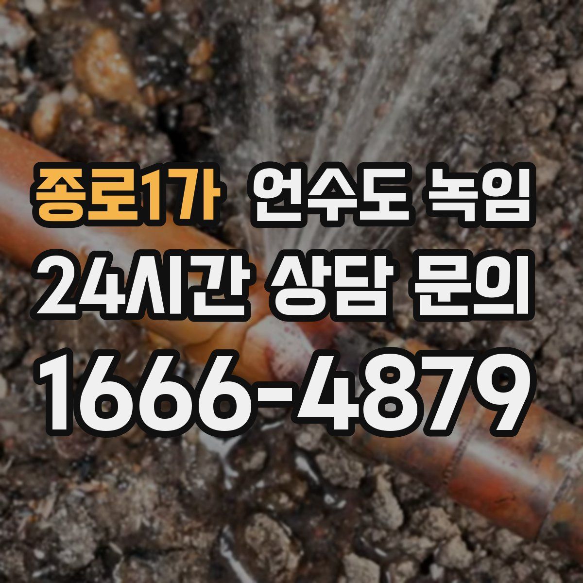 종로1가 언수도 녹임