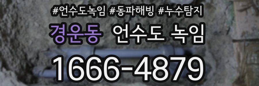 경운동 언수도 녹임