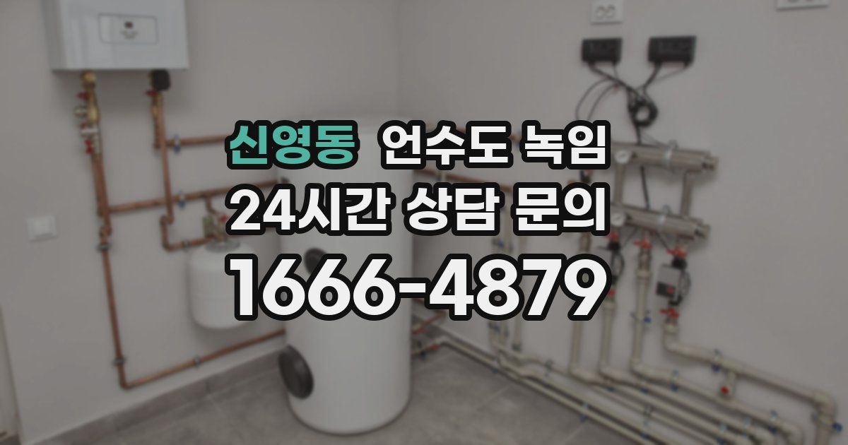 신영동 언수도 녹임