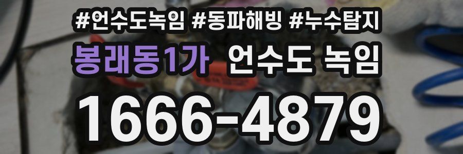 봉래동1가 언수도 녹임