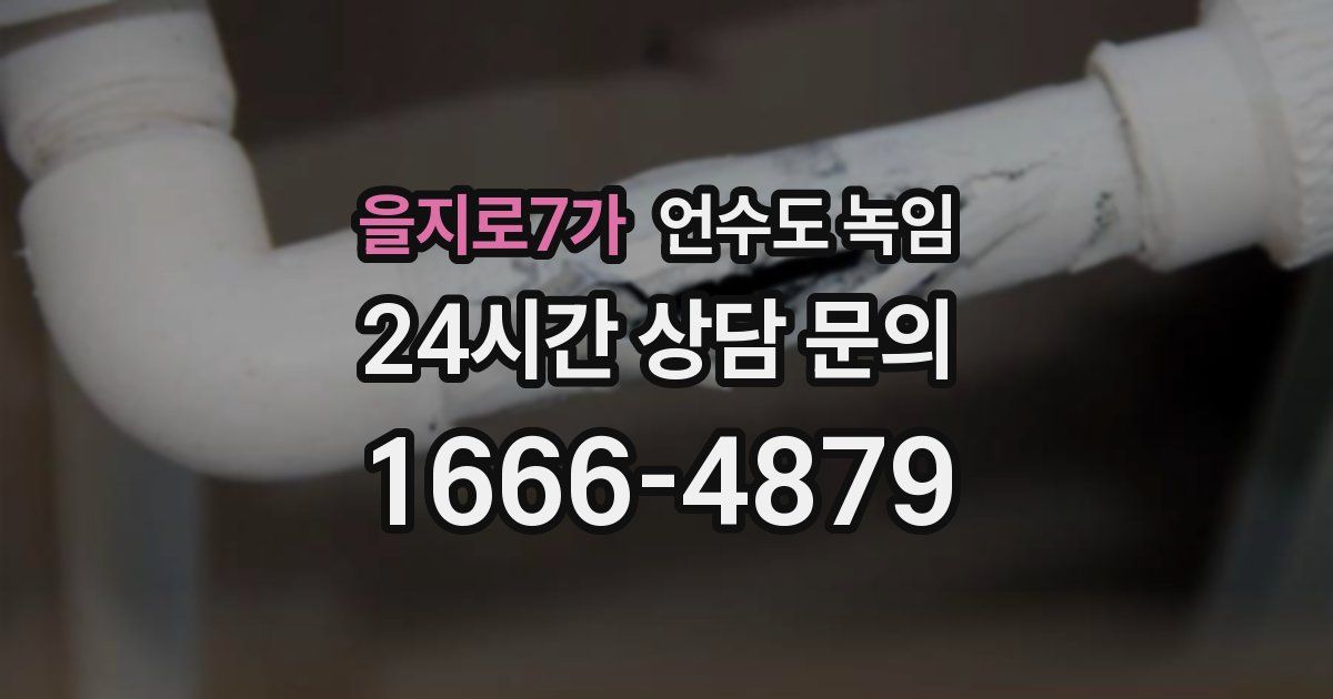 을지로7가 언수도 녹임