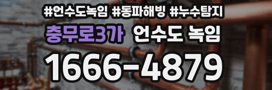 충무로3가 언수도 녹임