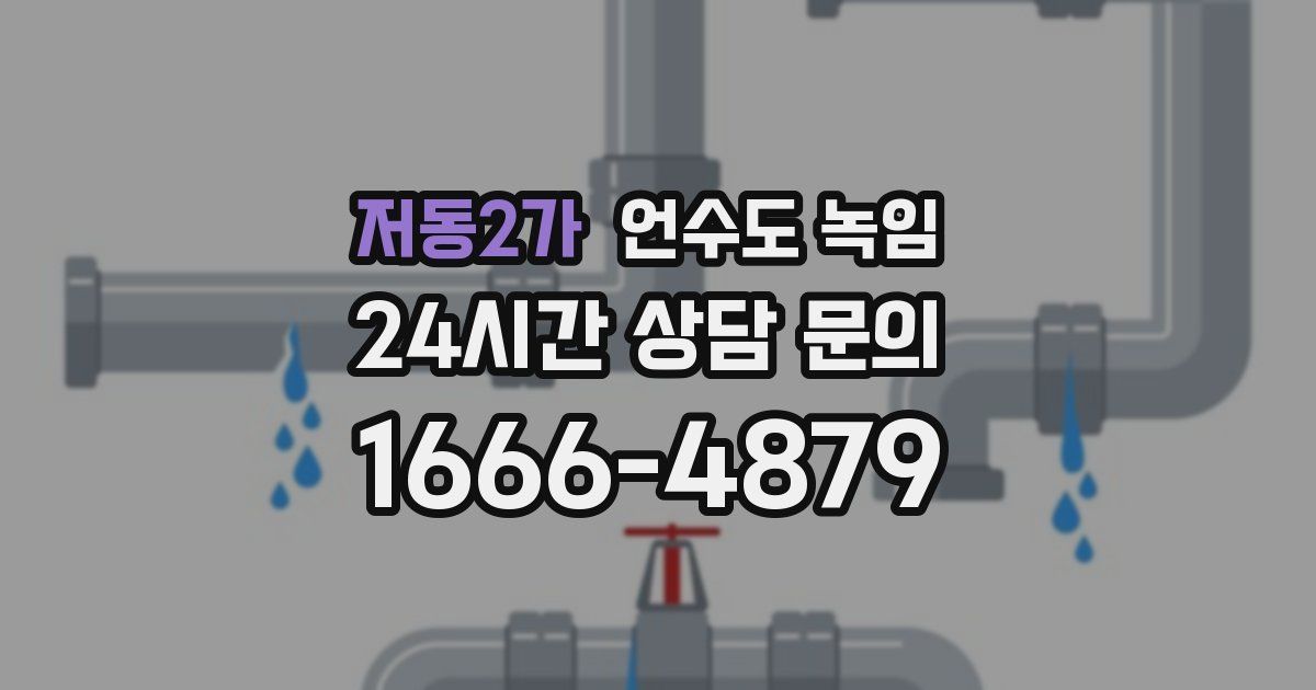 저동2가 언수도 녹임