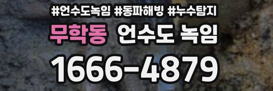 무학동 언수도 녹임