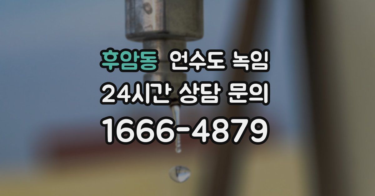 후암동 언수도 녹임