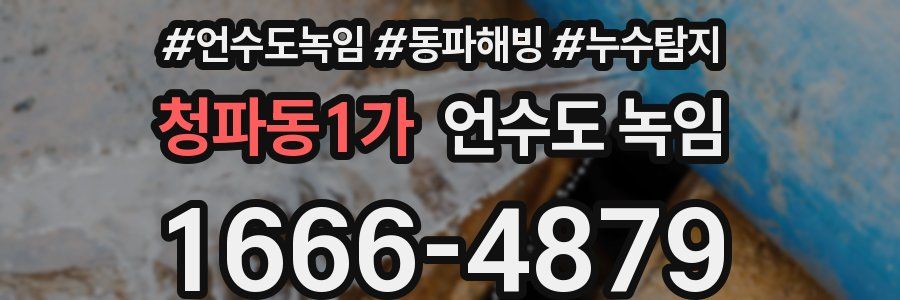 청파동1가 언수도 녹임