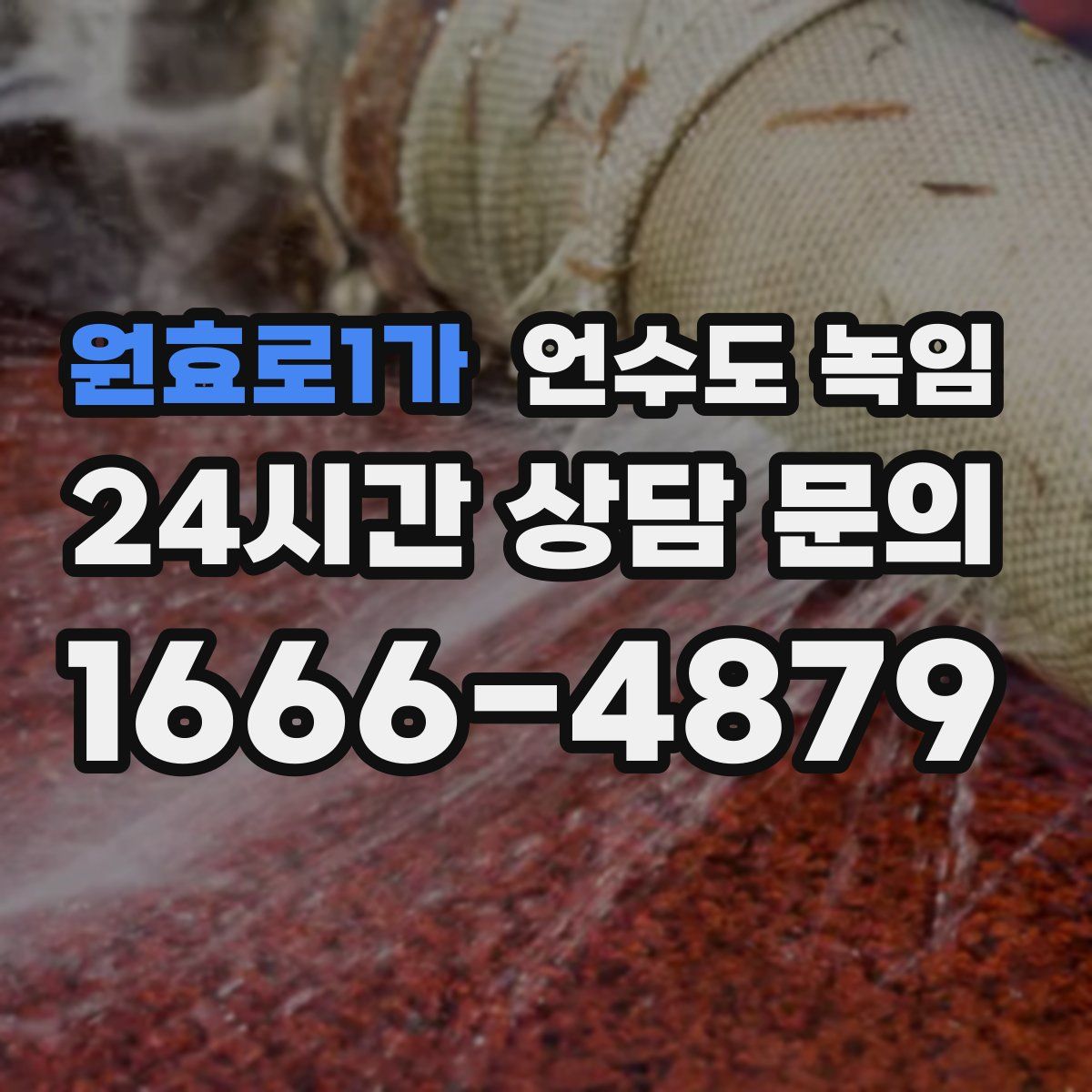 원효로1가 언수도 녹임