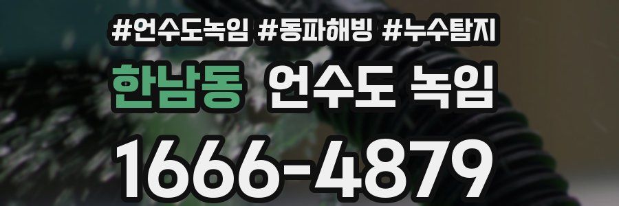 한남동 언수도 녹임