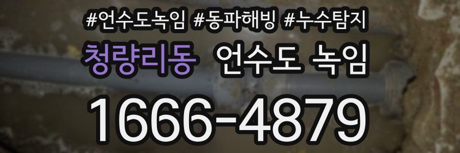 청량리동 언수도 녹임