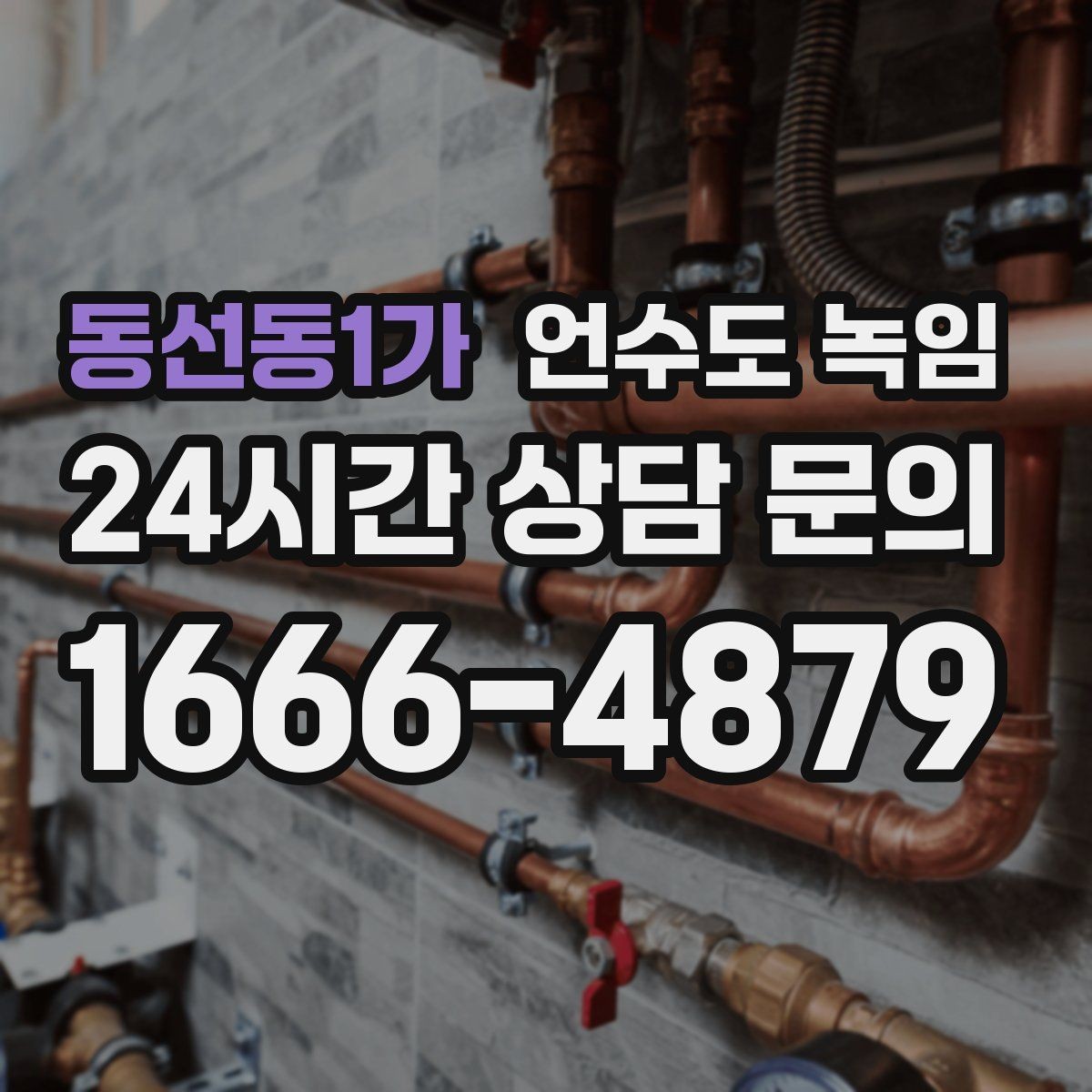 동선동1가 언수도 녹임 해빙 비용이 달라지는 요소 정리