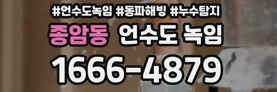 종암동 언수도 녹임