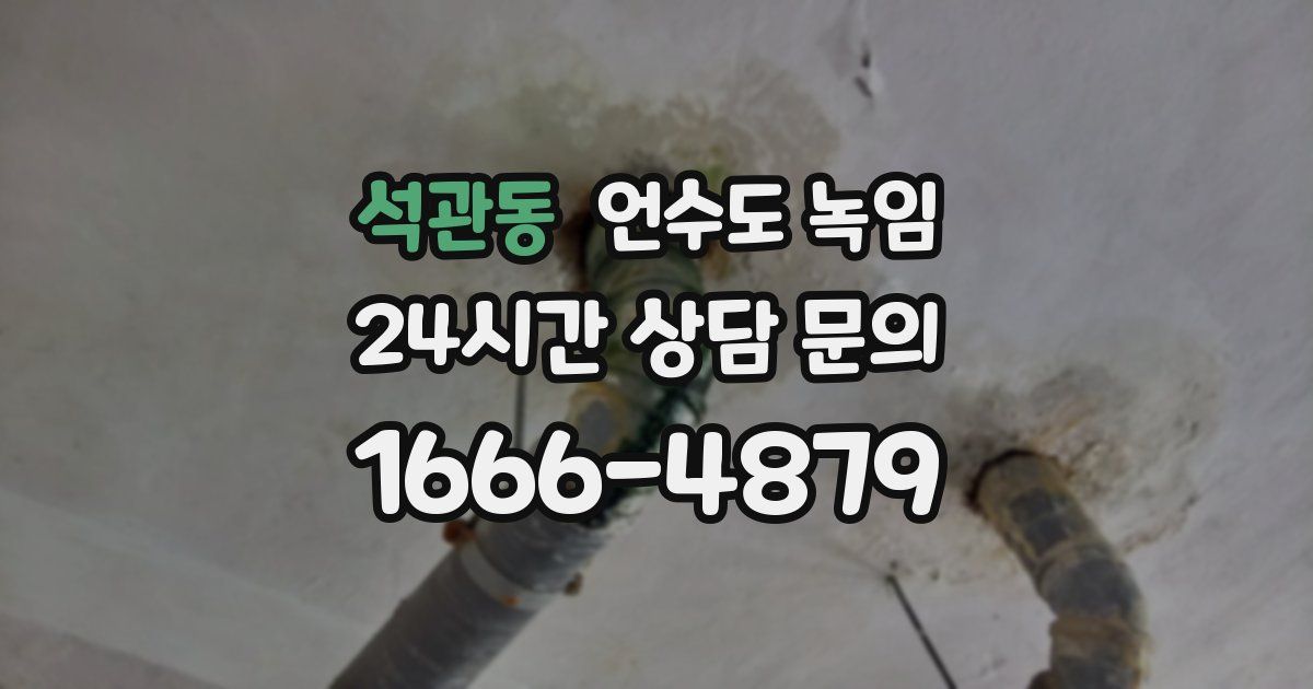 석관동 언수도 녹임