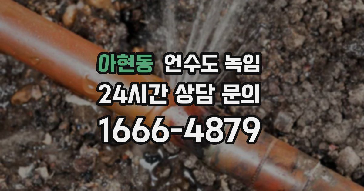 아현동 언수도 녹임