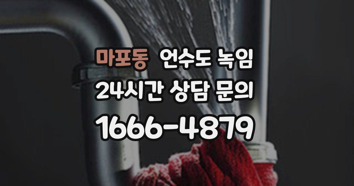 마포동 언수도 녹임