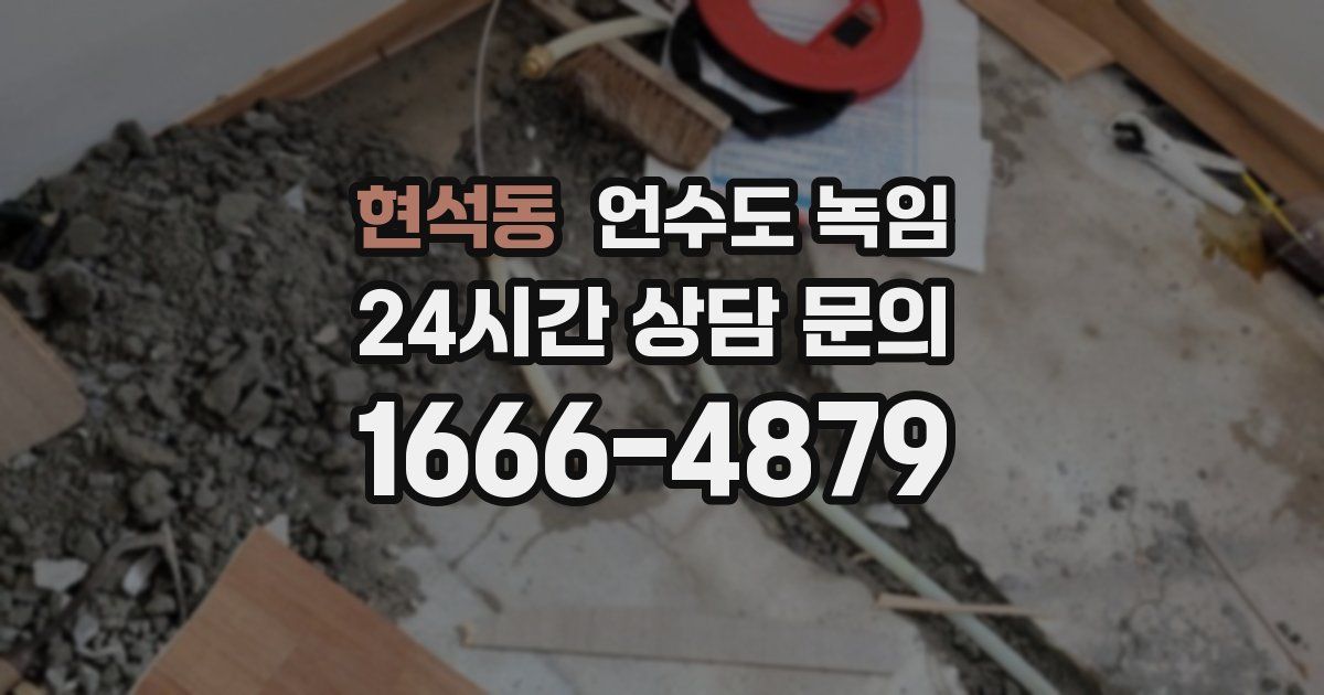 현석동 언수도 녹임