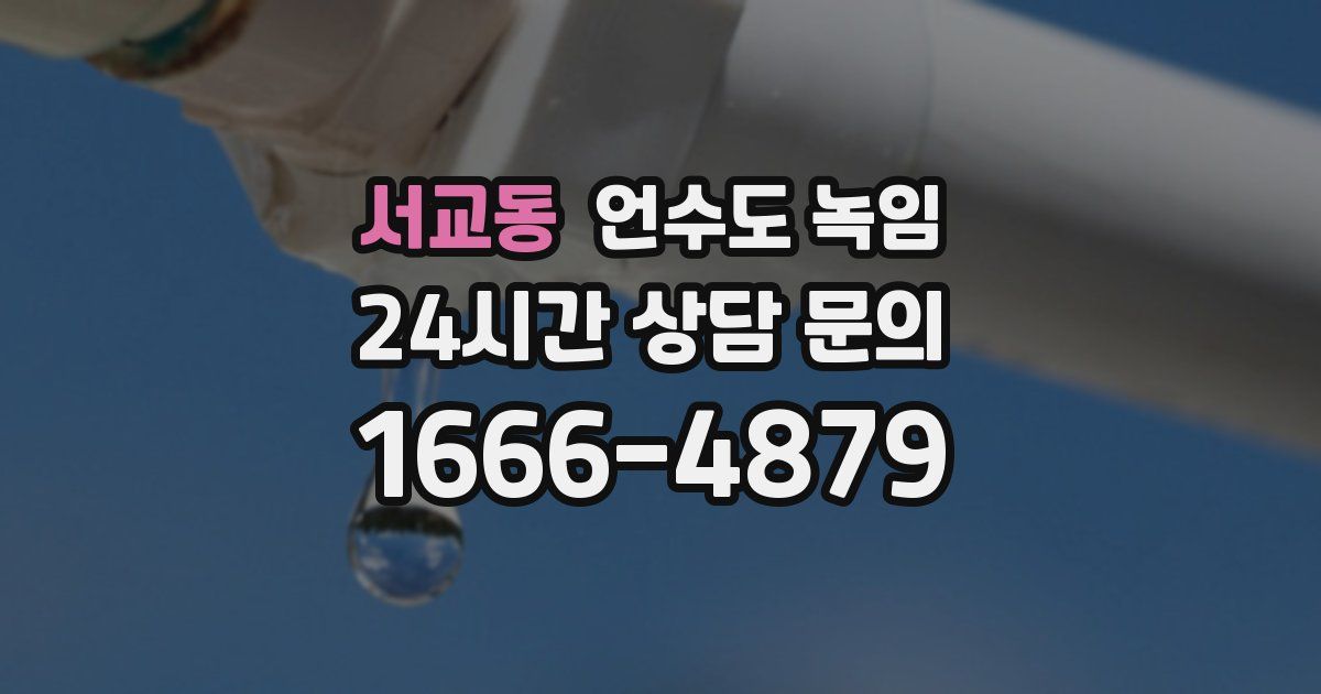 서교동 언수도 녹임