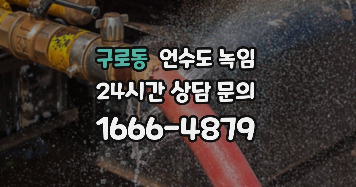 구로동 언수도 녹임