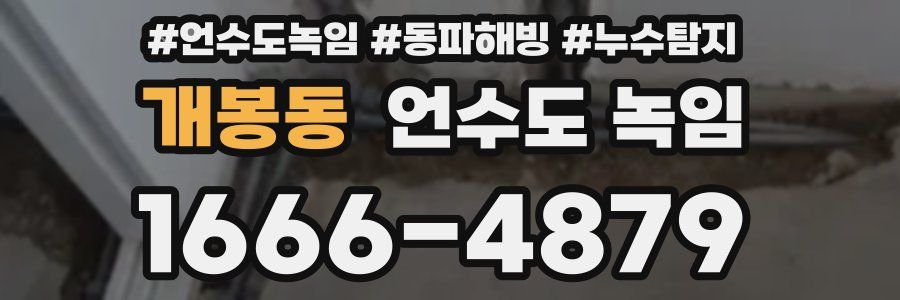 개봉동 언수도 녹임