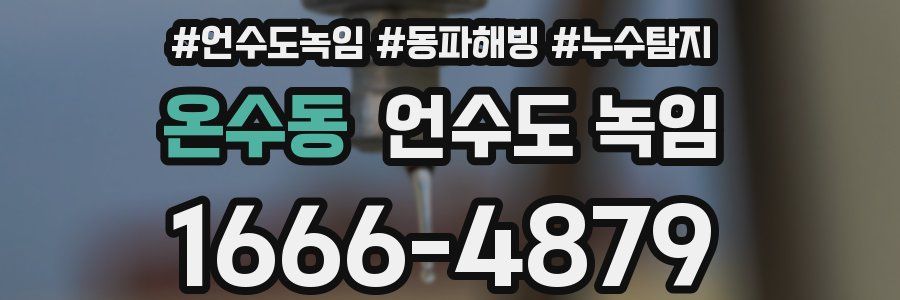 온수동 언수도 녹임