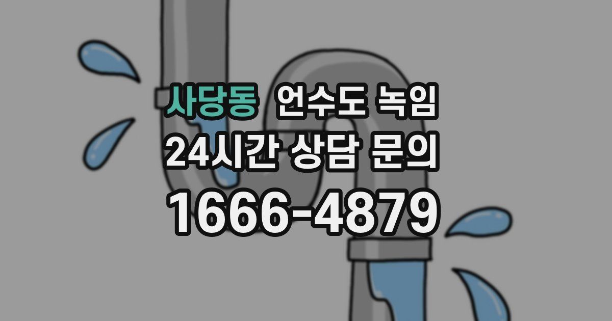 사당동 언수도 녹임