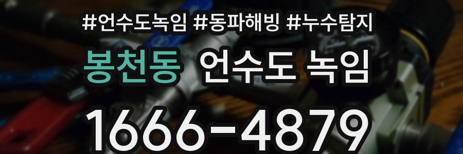 봉천동 언수도 녹임