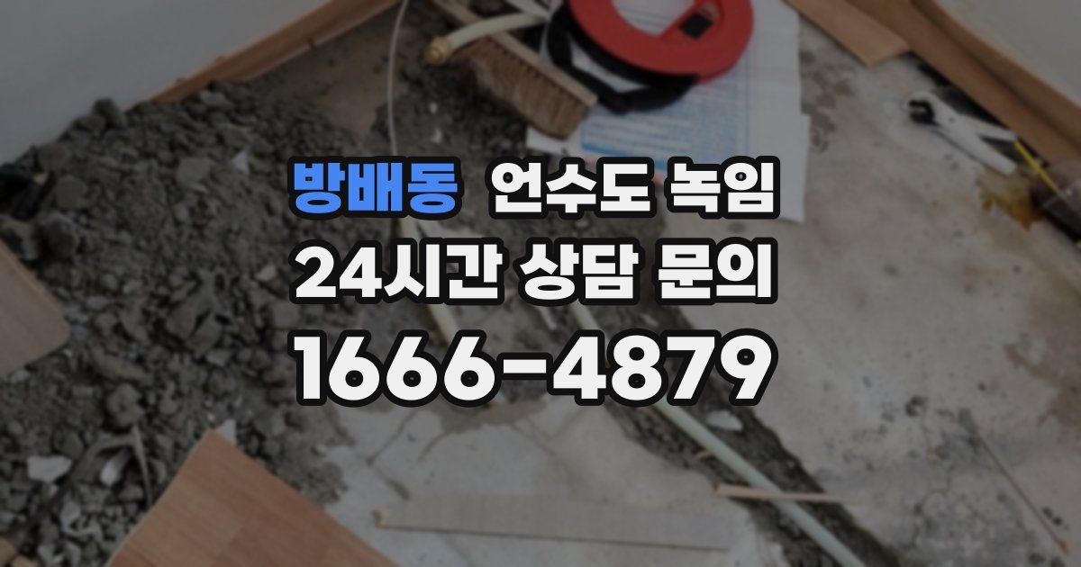 방배동 언수도 녹임