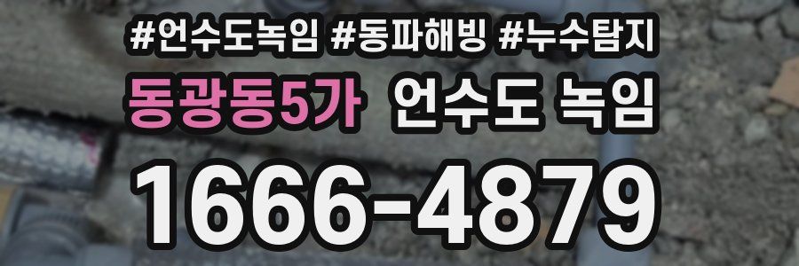 동광동5가 언수도 녹임