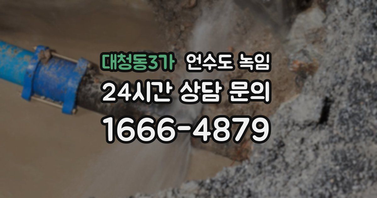 대청동3가 언수도 녹임