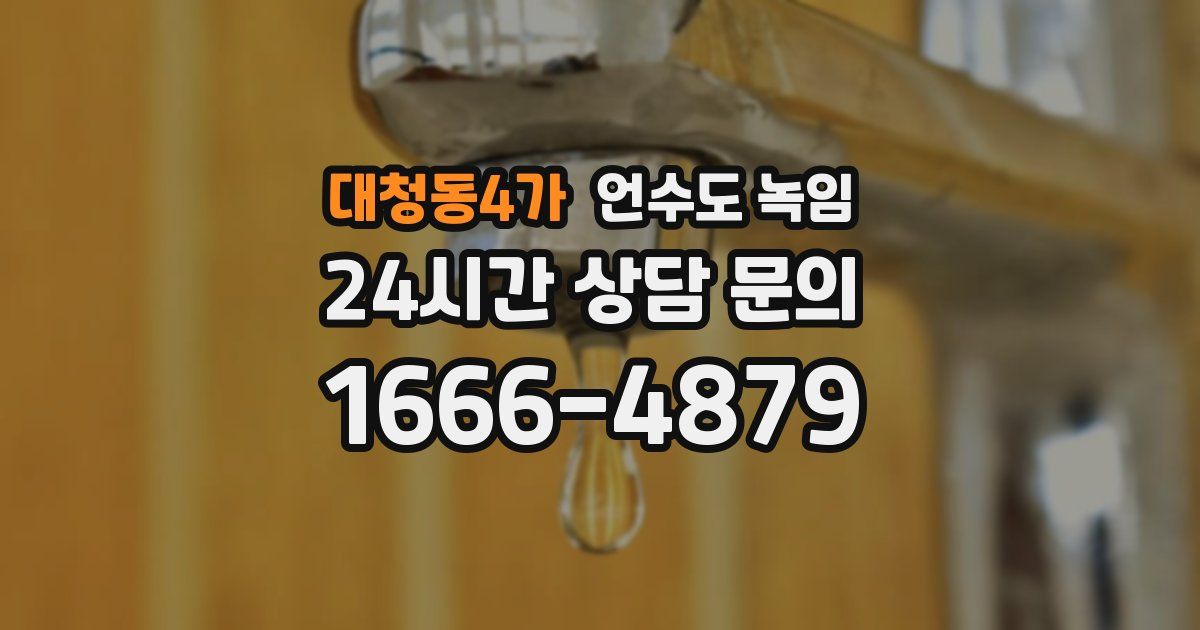 대청동4가 언수도 녹임