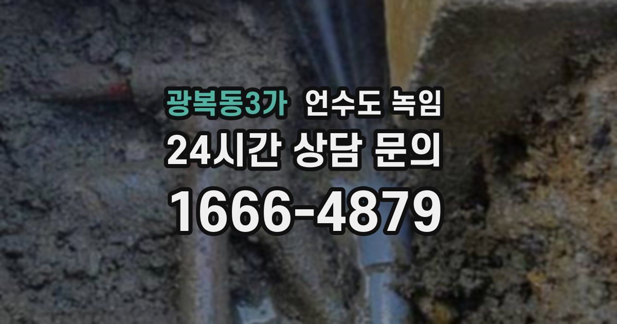 광복동3가 언수도 녹임