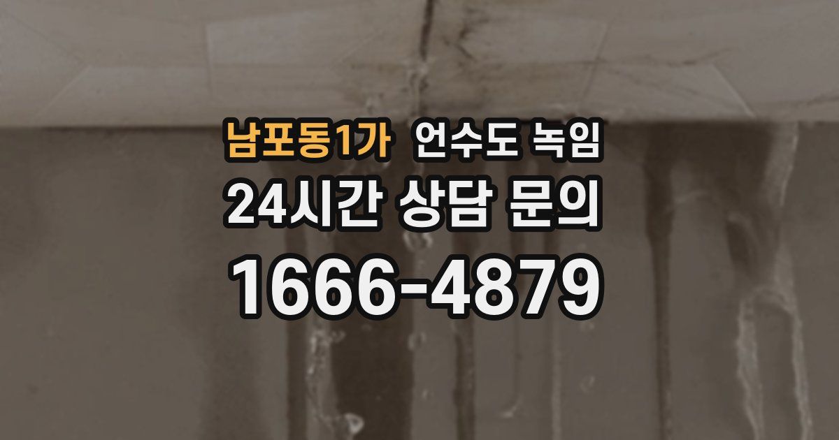 남포동1가 언수도 녹임