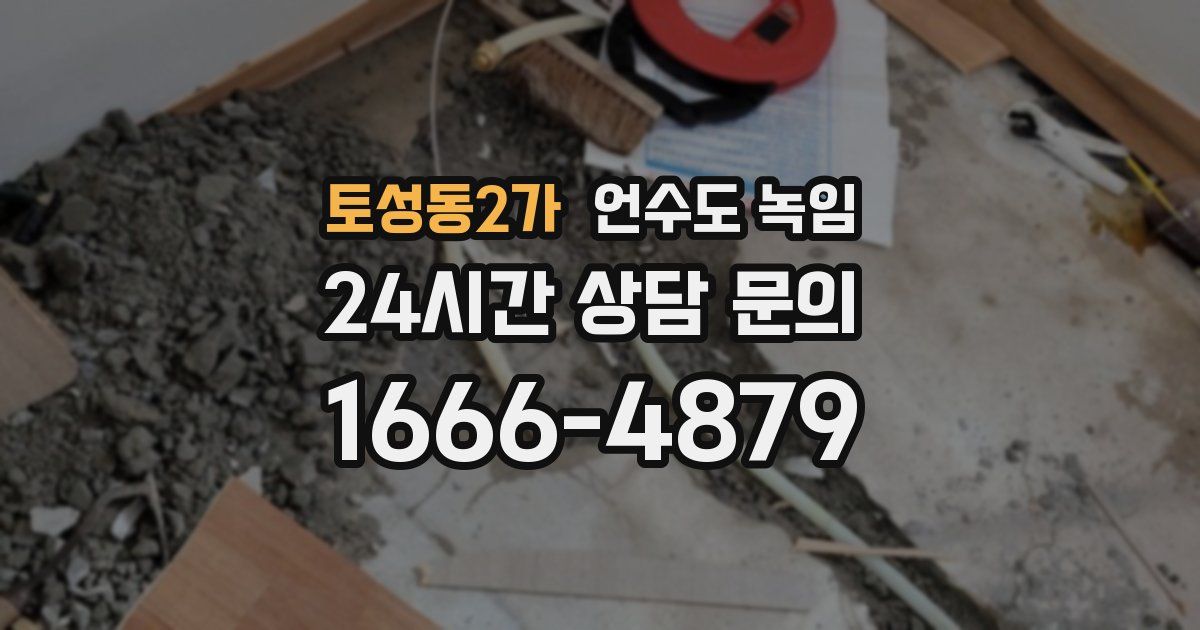 토성동2가 언수도 녹임