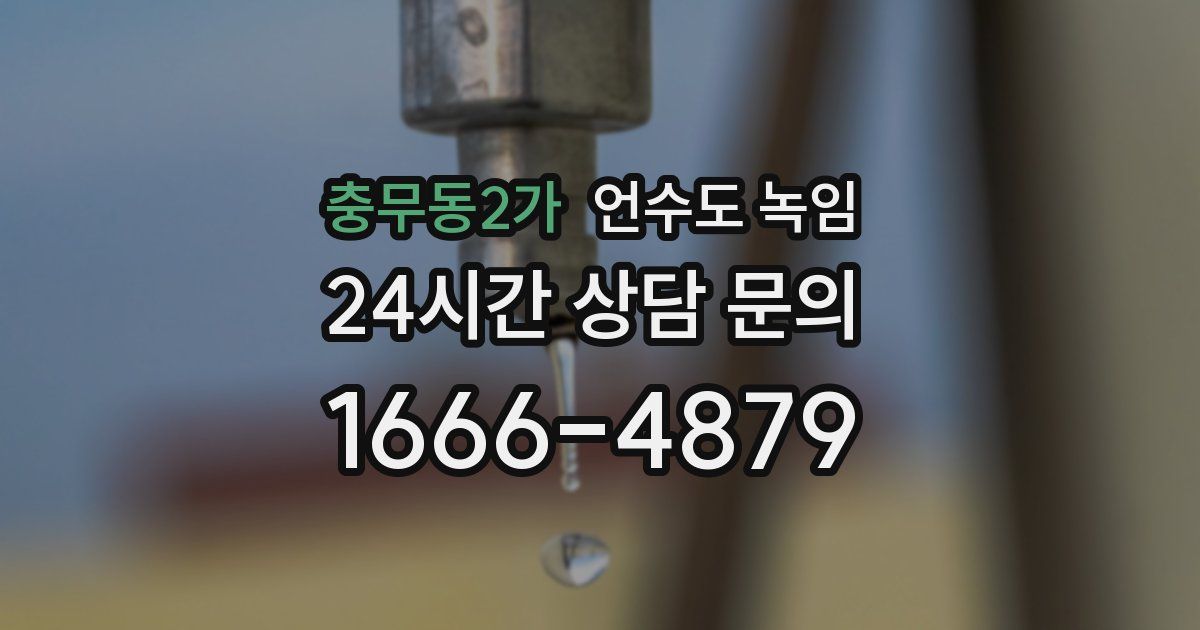 충무동2가 언수도 녹임