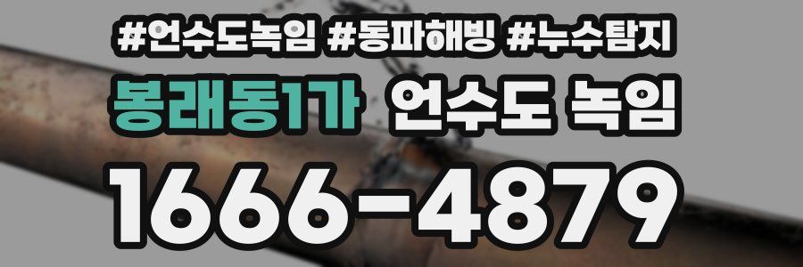 봉래동1가 언수도 녹임