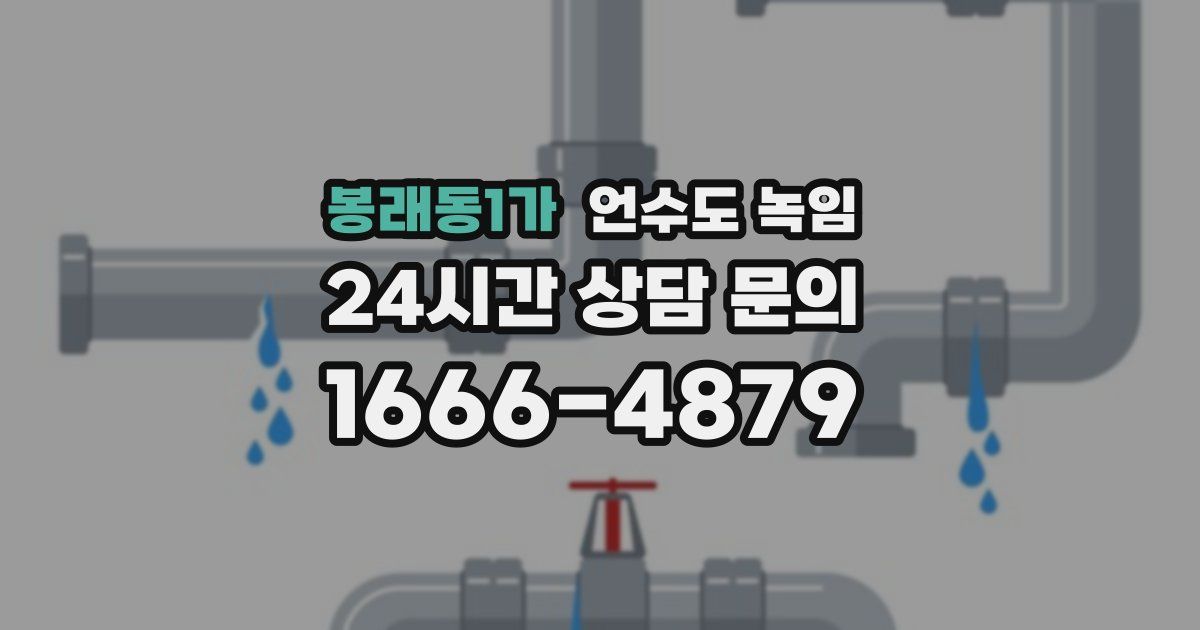봉래동1가 언수도 녹임