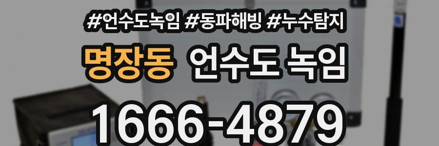 명장동 언수도 녹임