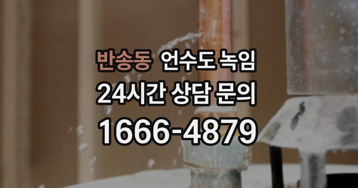 반송동 언수도 녹임