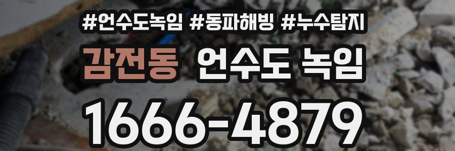 감전동 언수도 녹임