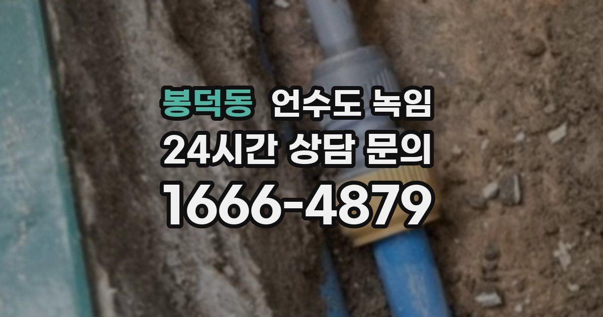 봉덕동 언수도 녹임