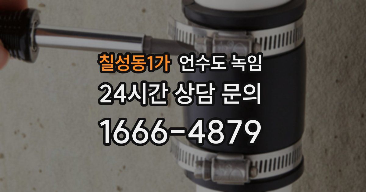 칠성동1가 언수도 녹임